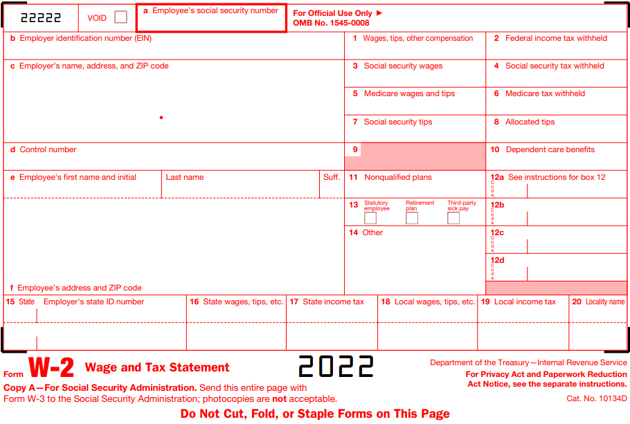 Form W-2 for Nebraska